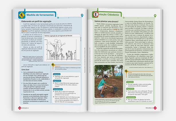 Livro de Expedições Geográficas aberto